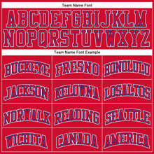 Загрузить изображение в средство просмотра галереи, Custom Red Red-Royal Authentic Throwback Basketball Jersey