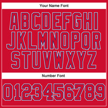 Загрузить изображение в средство просмотра галереи, Custom Red Red-Royal Authentic Throwback Basketball Jersey