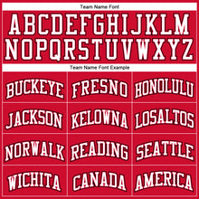 Загрузить изображение в средство просмотра галереи, Custom Red White-Black Authentic Throwback Basketball Jersey