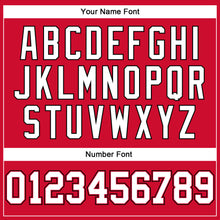 Загрузить изображение в средство просмотра галереи, Custom Red White-Black Authentic Throwback Basketball Jersey