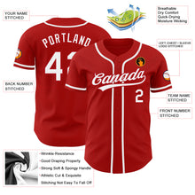 Load image into Gallery viewer, Custom Red White Authentic Baseball Jersey