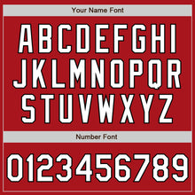 Load image into Gallery viewer, Custom Red White-Black Authentic Baseball Jersey