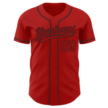 Load image into Gallery viewer, Custom Red Red-Black Authentic Baseball Jersey