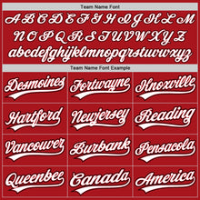 Load image into Gallery viewer, Custom Red White-Black Authentic Baseball Jersey