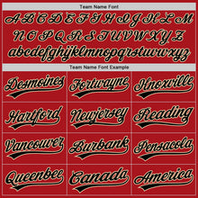 Load image into Gallery viewer, Custom Red Black-City Cream Authentic Baseball Jersey