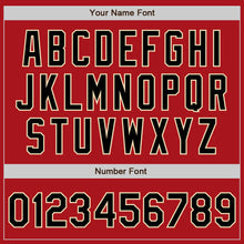 Load image into Gallery viewer, Custom Red Black-City Cream Authentic Baseball Jersey