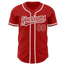 Load image into Gallery viewer, Custom Red Red-Gray Authentic Baseball Jersey