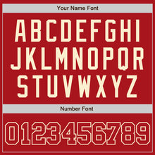 Load image into Gallery viewer, Custom Red Red-Cream Authentic Baseball Jersey