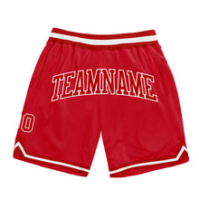 Загрузить изображение в средство просмотра галереи, Custom Red Red-White Authentic Throwback Basketball Shorts
