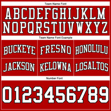 Загрузить изображение в средство просмотра галереи, Custom Red White-Black Authentic Throwback Basketball Shorts