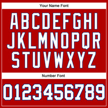 Load image into Gallery viewer, Custom Red White-Royal Authentic Throwback Basketball Jersey