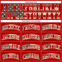 Load image into Gallery viewer, Custom Red Vintage USA Flag-Cream Authentic Throwback Basketball Jersey