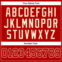 Загрузить изображение в средство просмотра галереи, Custom Red Red-Cream Authentic Throwback Basketball Jersey