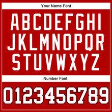 Загрузить изображение в средство просмотра галереи, Custom Red Black Pinstripe White-Black Authentic Basketball Jersey