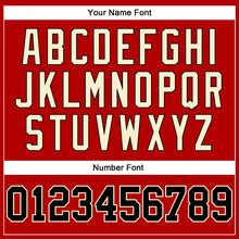 Загрузить изображение в средство просмотра галереи, Custom Red Black Pinstripe Black-Cream Authentic Basketball Jersey