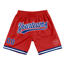 Charger l'image dans la galerie, Custom Red Royal-White Authentic Throwback Basketball Shorts