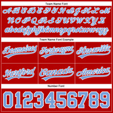 Загрузить изображение в средство просмотра галереи, Custom Red Light Blue-White Authentic Throwback Basketball Shorts