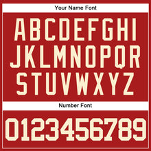 Загрузить изображение в средство просмотра галереи, Custom Red Cream Authentic Baseball Jersey