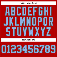 Загрузить изображение в средство просмотра галереи, Custom Red Light Blue-Steel Gray Authentic Baseball Jersey