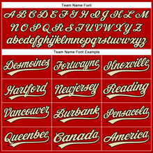 Charger l'image dans la galerie, Custom Red Black Pinstripe City Cream Authentic Baseball Jersey