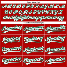 Charger l'image dans la galerie, Custom Red White Pinstripe Kelly Green Authentic Baseball Jersey