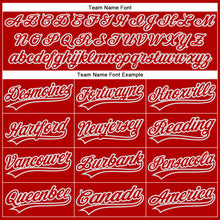 Charger l'image dans la galerie, Custom Red White Pinstripe Gray Authentic Baseball Jersey