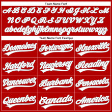 Charger l'image dans la galerie, Custom Red White Pinstripe Gray Authentic Baseball Jersey