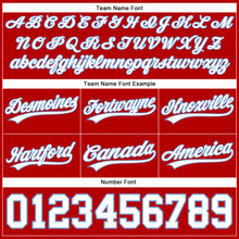 Load image into Gallery viewer, Custom Red White-Light Blue Authentic Basketball Shorts