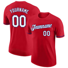Load image into Gallery viewer, Custom Red White-Royal Performance T-Shirt