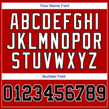 Загрузить изображение в средство просмотра галереи, Custom Red Black-White Authentic Throwback Basketball Jersey