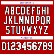 Загрузить изображение в средство просмотра галереи, Custom Red White-Black Authentic Throwback Basketball Jersey