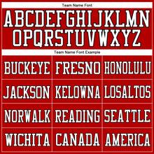 Load image into Gallery viewer, Custom Red White-Black Mesh Authentic Football Jersey