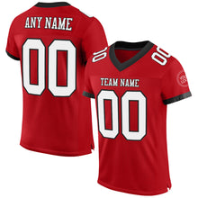 Load image into Gallery viewer, Custom Red White-Black Mesh Authentic Football Jersey