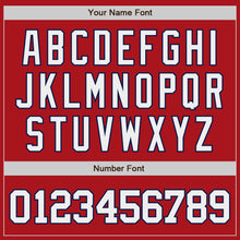 Laden Sie das Bild in den Galerie-Viewer, Custom Red White-Navy Authentic Baseball Jersey