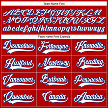 Load image into Gallery viewer, Custom Red White-Royal Hockey Lace Neck Jersey