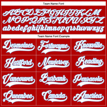 Load image into Gallery viewer, Custom Red White-Light Blue Hockey Lace Neck Jersey