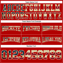 Load image into Gallery viewer, Custom Stitched Red Vintage USA Flag City Cream-Black Football Pullover Sweatshirt Hoodie