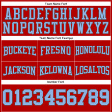 Загрузить изображение в средство просмотра галереи, Custom Stitched Red Light Blue-Steel Gray Football Pullover Sweatshirt Hoodie