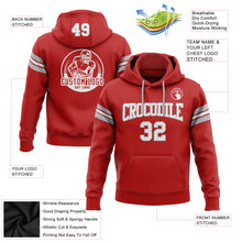 Загрузить изображение в средство просмотра галереи, Custom Stitched Red White-Gray Football Pullover Sweatshirt Hoodie
