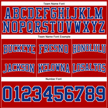 Загрузить изображение в средство просмотра галереи, Custom Stitched Red Royal-White Football Pullover Sweatshirt Hoodie