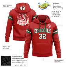 Загрузить изображение в средство просмотра галереи, Custom Stitched Red White-Kelly Green Football Pullover Sweatshirt Hoodie