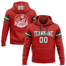 Загрузить изображение в средство просмотра галереи, Custom Stitched Red White-Kelly Green Football Pullover Sweatshirt Hoodie