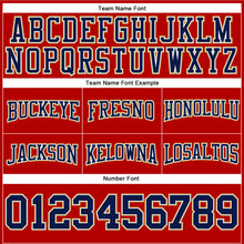 Загрузить изображение в средство просмотра галереи, Custom Stitched Red Navy-Old Gold Football Pullover Sweatshirt Hoodie