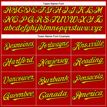 Загрузить изображение в средство просмотра галереи, Custom Red Black-Gold Authentic Baseball Jersey