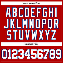 Загрузить изображение в средство просмотра галереи, Custom Red White-Royal Authentic Baseball Jersey