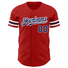 Загрузить изображение в средство просмотра галереи, Custom Red Navy-White Authentic Baseball Jersey