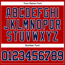 Загрузить изображение в средство просмотра галереи, Custom Red Navy-White Authentic Baseball Jersey