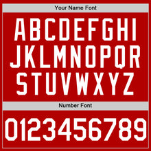 Charger l'image dans la galerie, Custom Red White-Gold Authentic Throwback Baseball Jersey