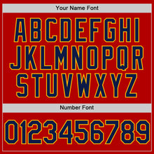 Charger l'image dans la galerie, Custom Red Navy Authentic Throwback Baseball Jersey