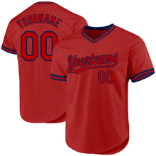 Charger l'image dans la galerie, Custom Red White-Royal Authentic Throwback Baseball Jersey